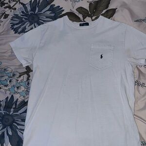 White Polo Ralph Lauren Pocket T Shirt (Youth XL)